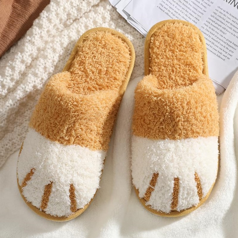 Fluffy Fur Slipper - Litfun Sandal Fuzzy Musim Dingin Sandal