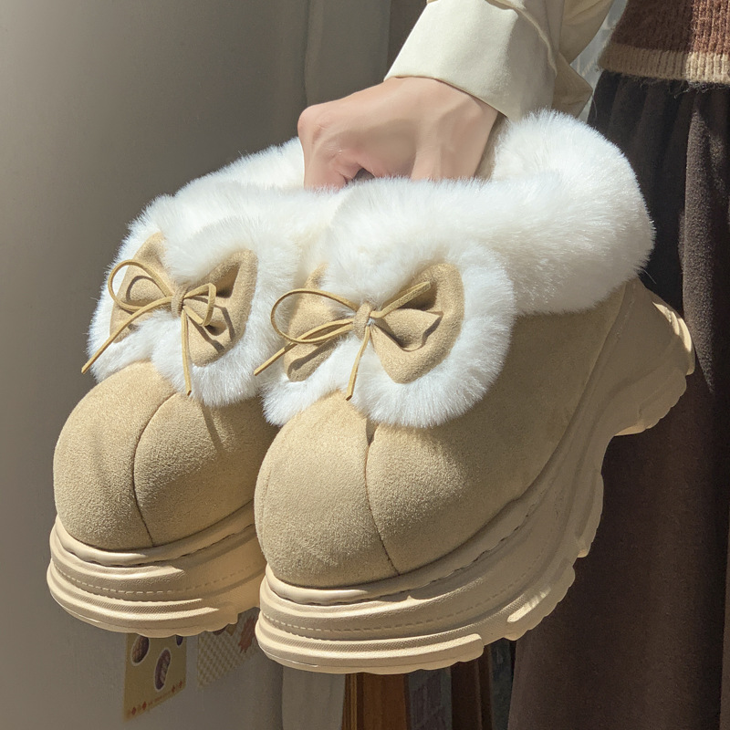 Fluffy Fur Slipper - Sepatu Rumah Bulu Imitasi Hangat Untuk