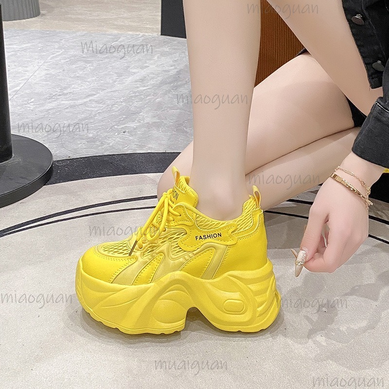 Women'S Shoes Com - Sepatu Platform Chunky Bersirkulasi Jaring Wanita