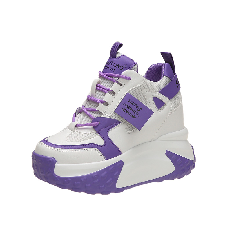 Women'S Shoes Com - Sepatu Sneakers Wanita Platform Tinggi 9.5CM,