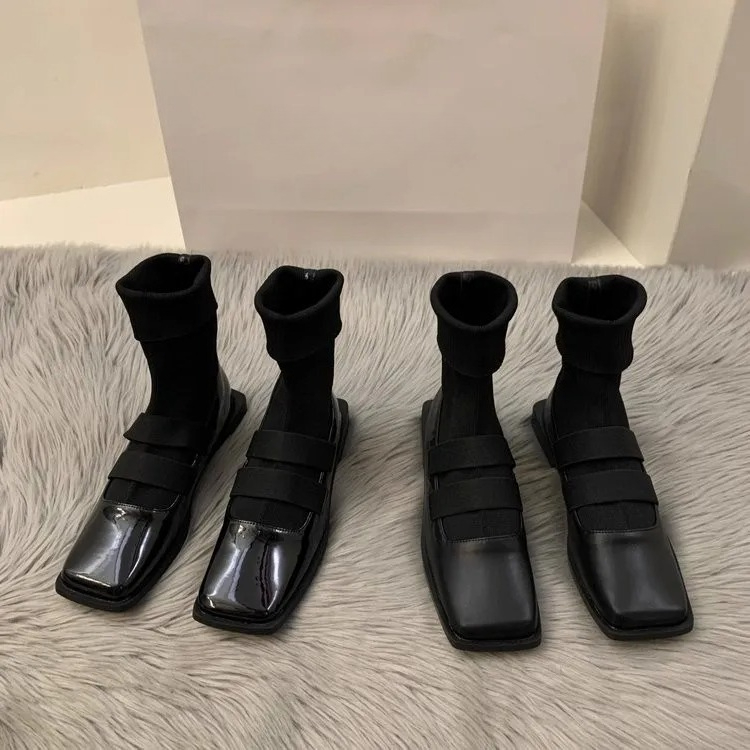 Women Shoes Zara - Sepatu bot rajut wanita, kaus kaki