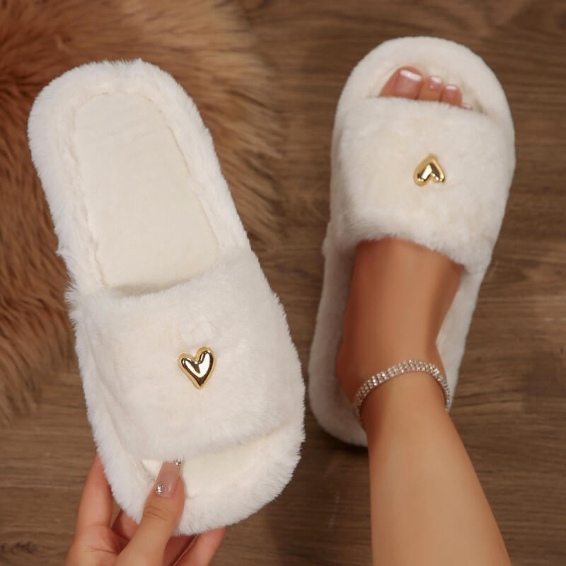 Fluffy Fur Slipper - Sandal Rumah Bulu Halus Nyaman Hak