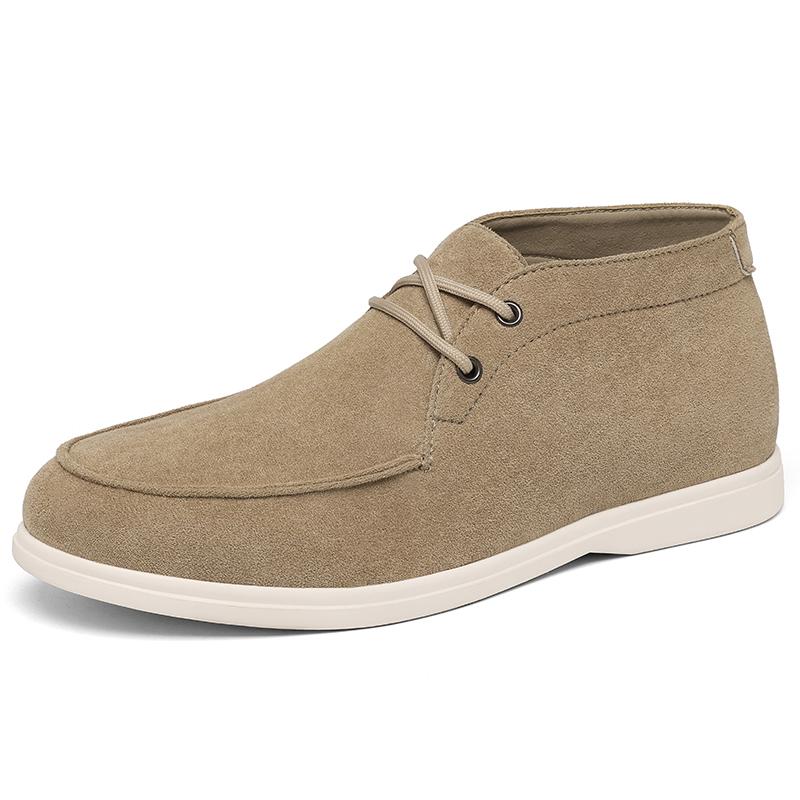 Pointed Toe Flat - Sepatu Chukka Kulit Suede Gaya Klasik