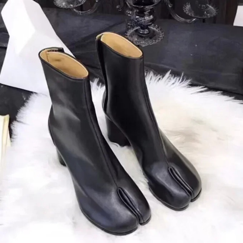 Women Shoes Luxury Brand - Sepatu Bot Wanita Tabi Kulit Merek