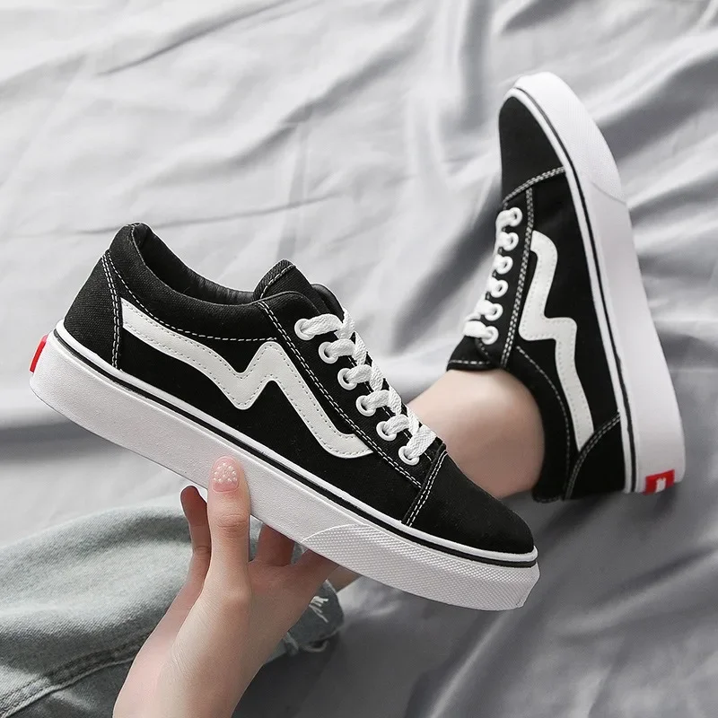 Women Shoes Vans - Sepatu tenis wanita, sneaker Jogging datar