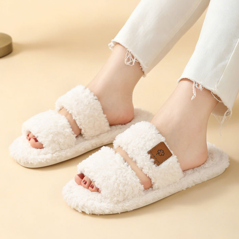 Fluffy Fur Slipper - Sandal Rumah Wanita Musim Gugur Musim