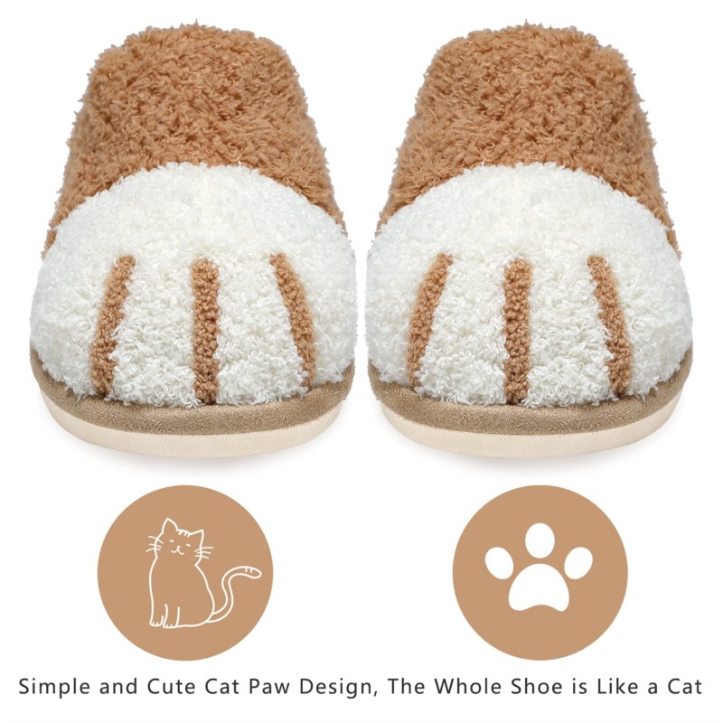 Litfun Sandal Fuzzy Musim Ding - Fluffy Fur Slipper ulasan dan harga