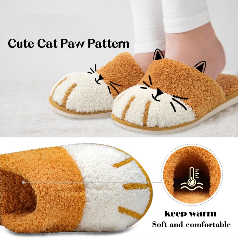 Litfun Sandal Fuzzy Musim Ding - Fluffy Fur Slipper ulasan dan harga
