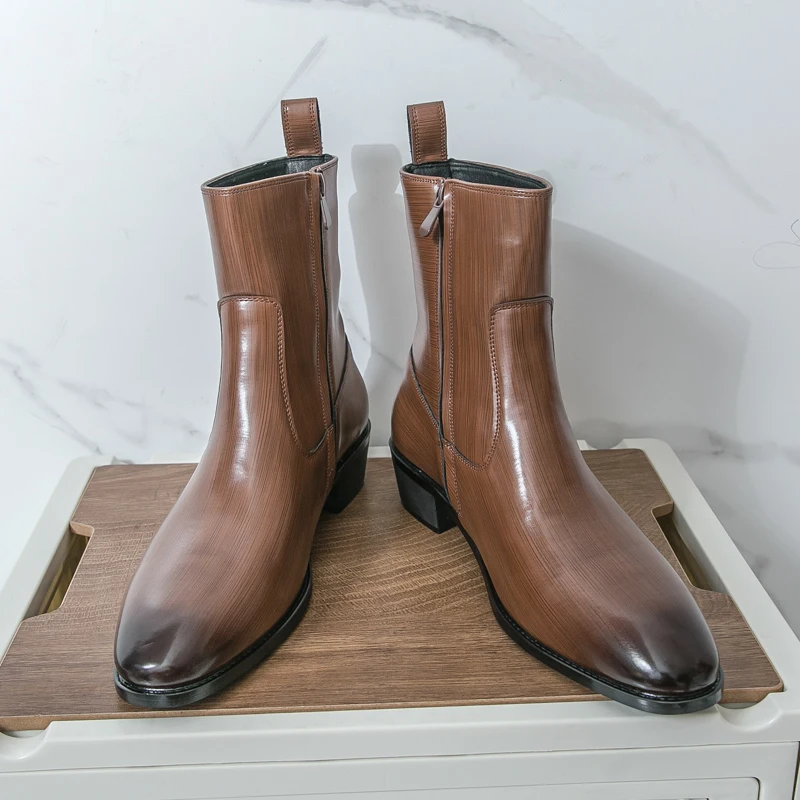 Sepatu Boots Chelsea Kulit Kas - Pointed Toe Flat ulasan dan harga