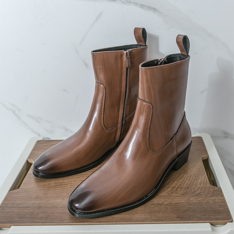 Sepatu Boots Chelsea Kulit Kas - Pointed Toe Flat ulasan dan harga