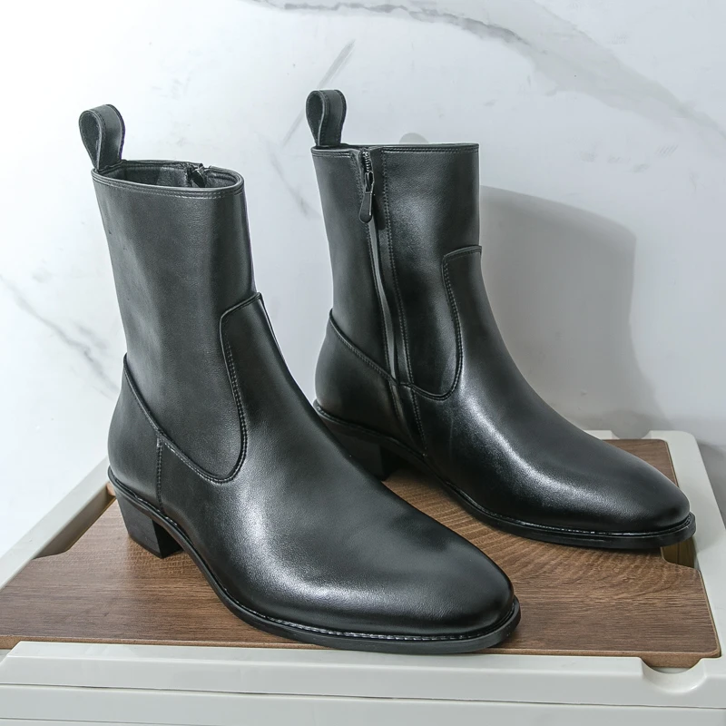 Sepatu Boots Chelsea Kulit Kas - Pointed Toe Flat ulasan dan harga