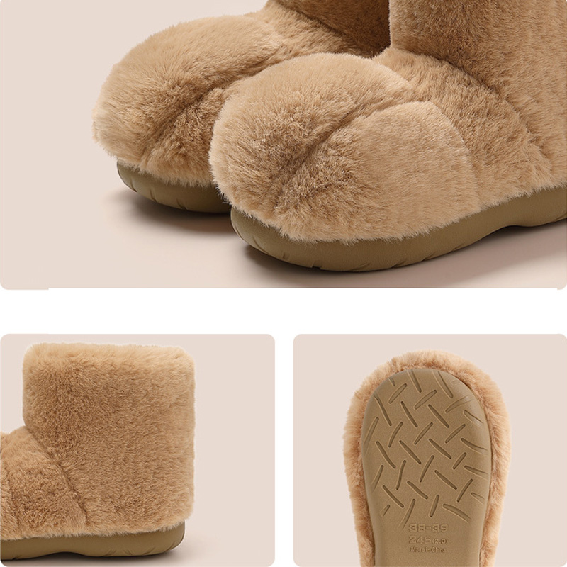 Sepatu Bot Dalam Ruangan Motif - Fluffy Fur Slipper ulasan dan harga