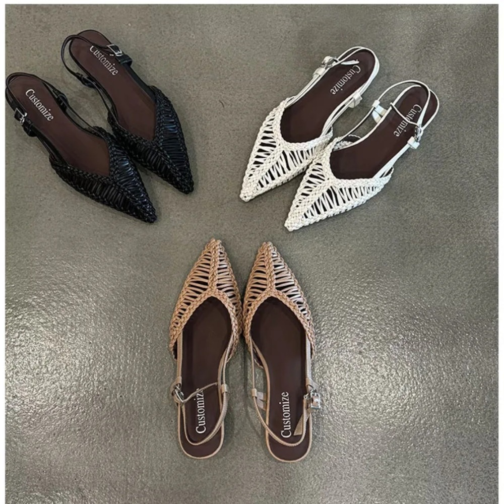 Sandal Wanita Model Romawi Any - Pointed Toe Flat ulasan dan harga