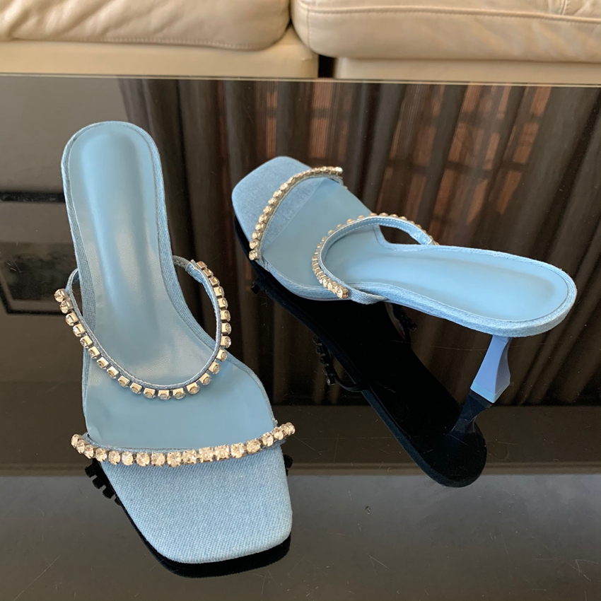 Denim sandal hak tinggi wanita - Women Shoes Zara ulasan dan harga
