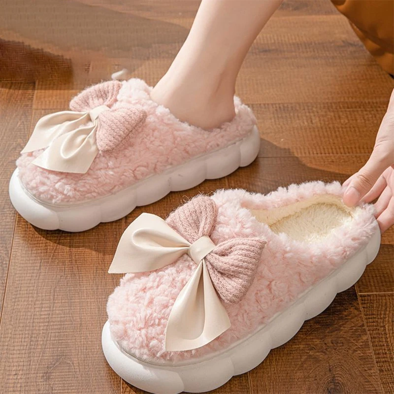 Sandal Bulu Berwarna Merah Mud - Fluffy Fur Slipper ulasan dan harga
