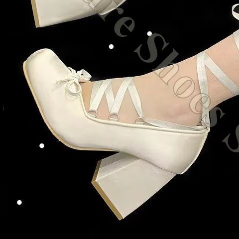 Sepatu Balet Wanita Y2K Satin  - Ribbon Tie Heel ulasan dan harga