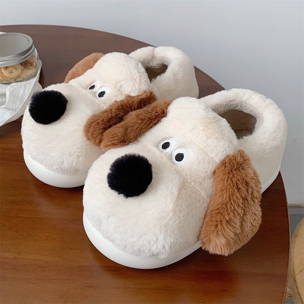 Size36-45 Sandal Anjing Hug An - Fluffy Fur Slipper ulasan dan harga