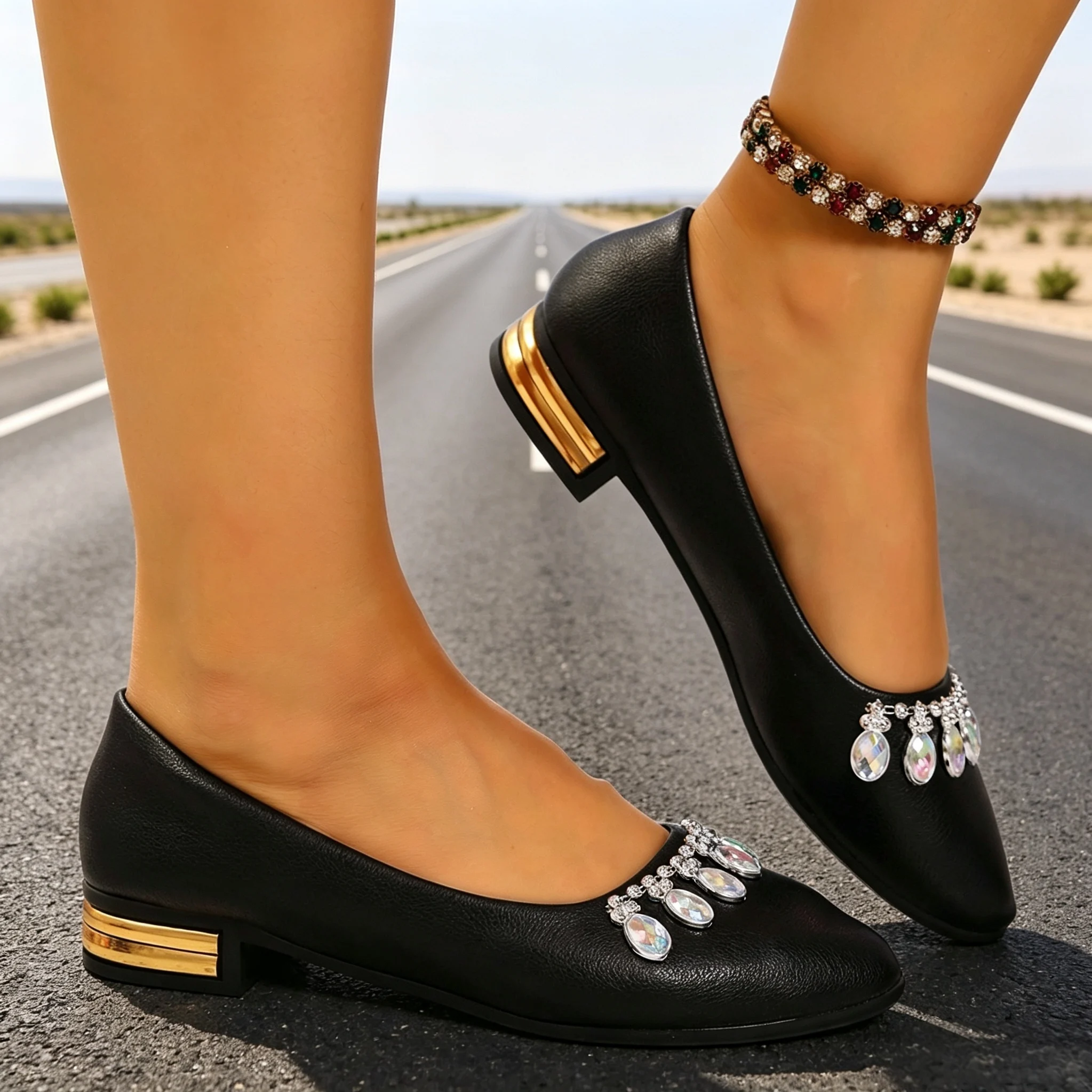 Sepatu Balet Wanita Model Poin - Pointed Toe Flat ulasan dan harga