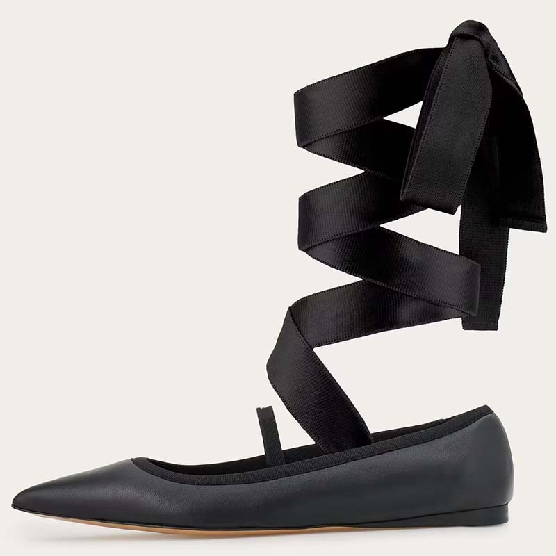 Sepatu Flat Balet Wanita Sepat - Ribbon Tie Heel ulasan dan harga