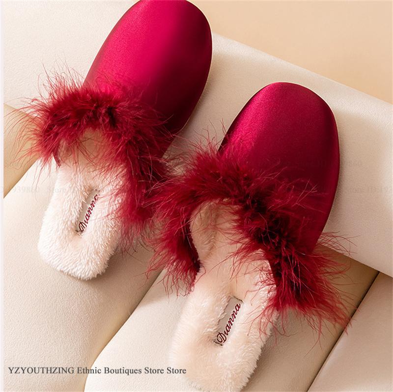 Sandal Bulu Mewah Satin Lembut - Fluffy Fur Slipper ulasan dan harga