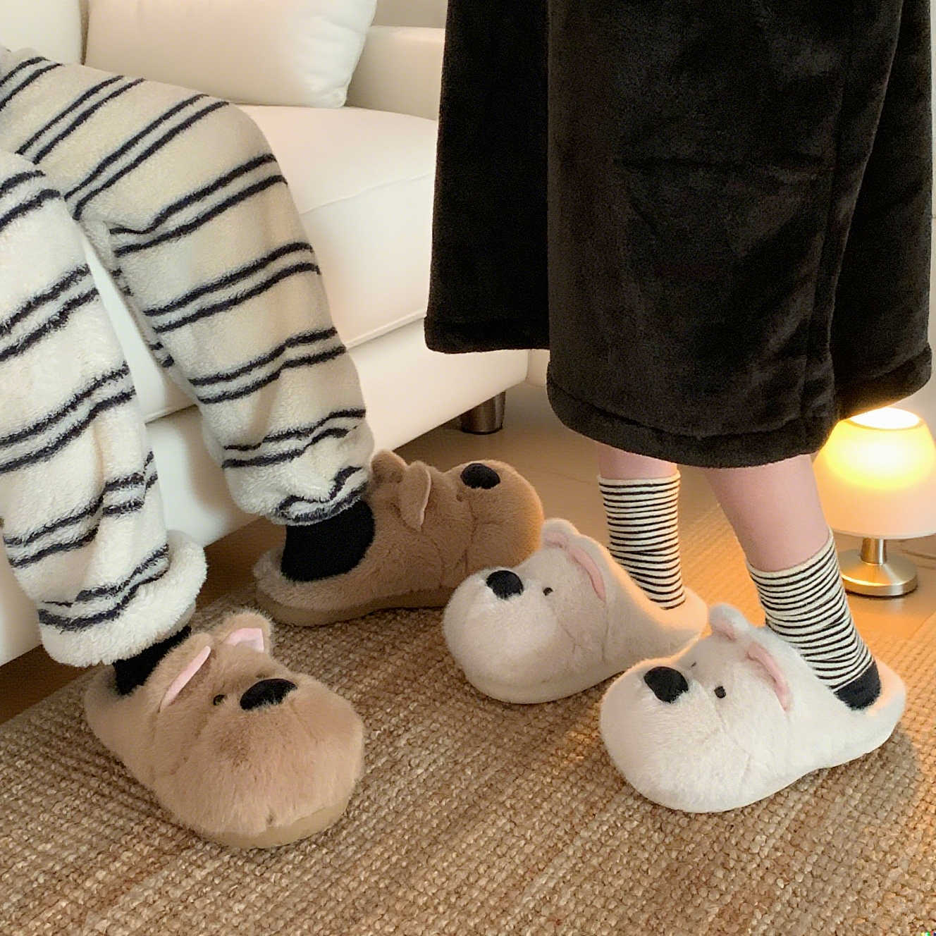 Sandal Rumah Wanita Kartun Ber - Fluffy Fur Slipper ulasan dan harga