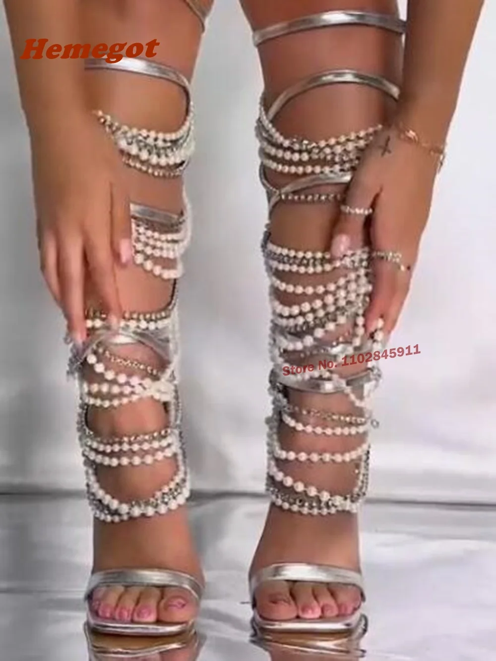 Sandal Rantai Logam Mutiara Sa - Women Shoes Zipper ulasan dan harga