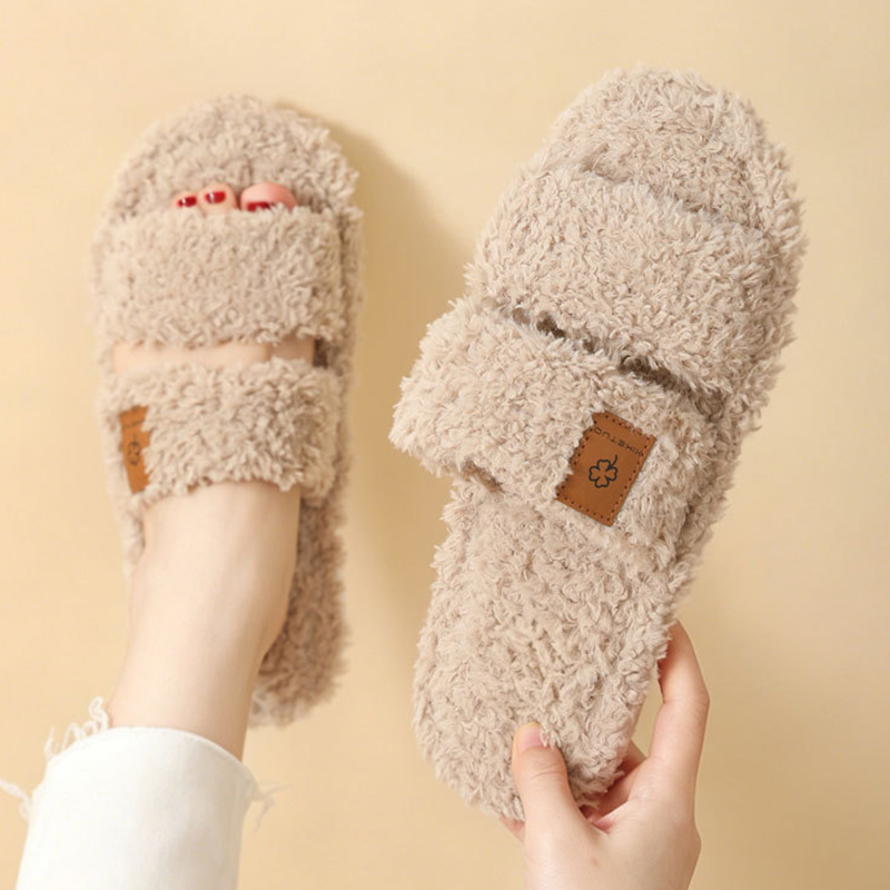 Sandal Rumah Wanita Musim Gugu - Fluffy Fur Slipper ulasan dan harga