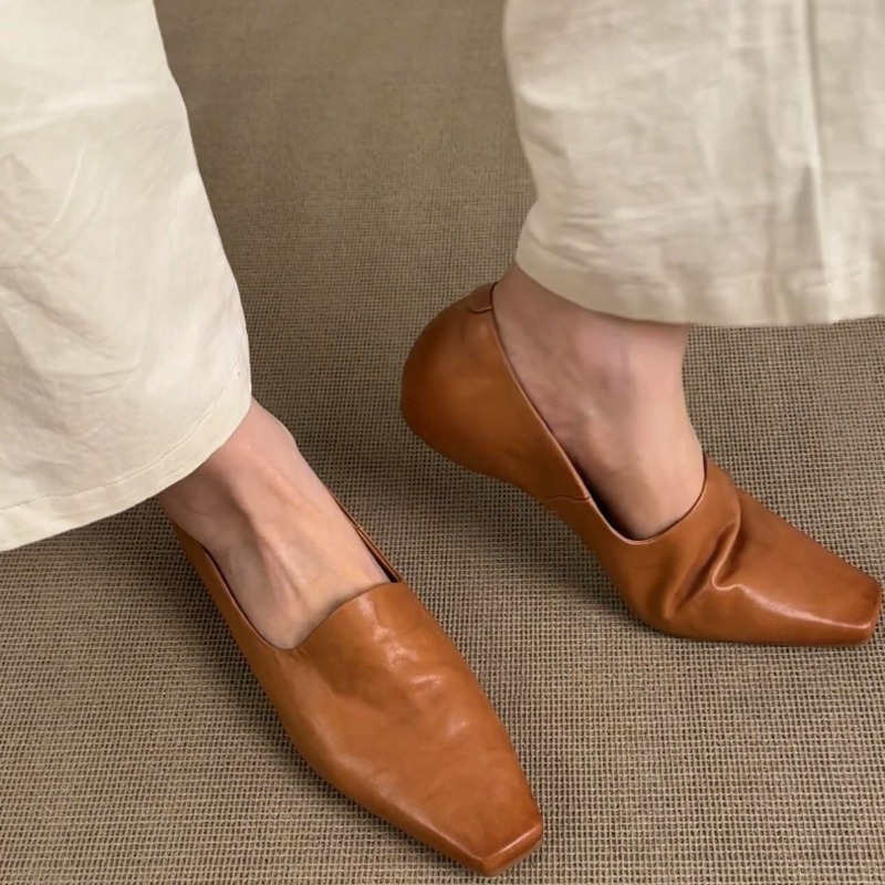 Sepatu Loafer Retro Wanita Mod - Pointed Toe Flat ulasan dan harga