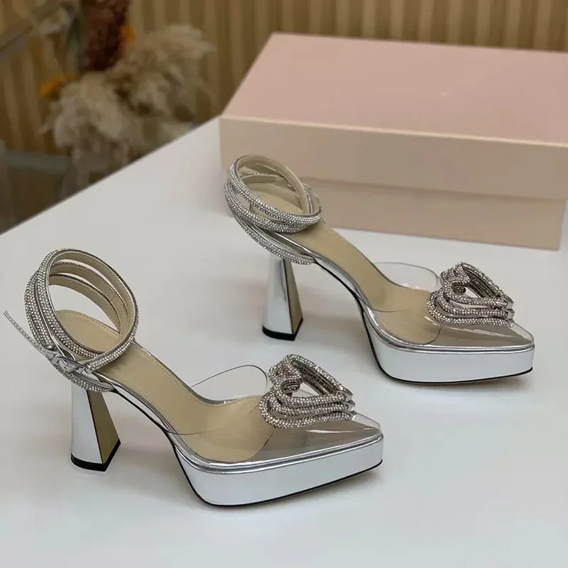 Sandal Dekorasi Cinta Kristal  - Pointed Toe Flat ulasan dan harga